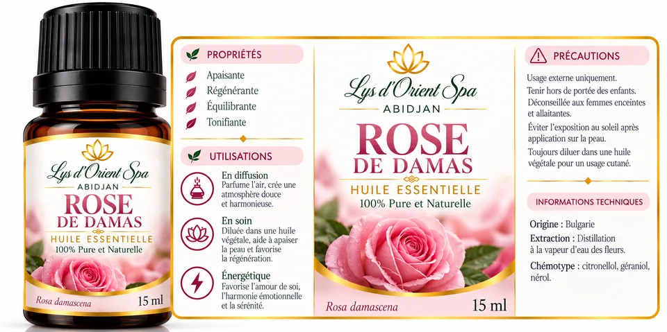 Huile essentielle — Rose de Damas